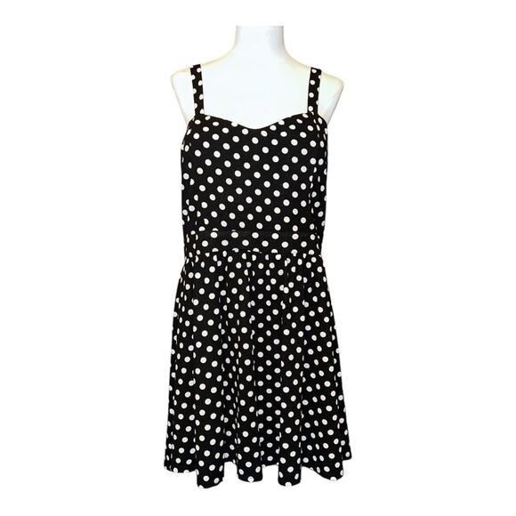 Women’s Black and White Polka Dot Dress Swing Pin-Up Size 2X Plus - Picture 1 of 8